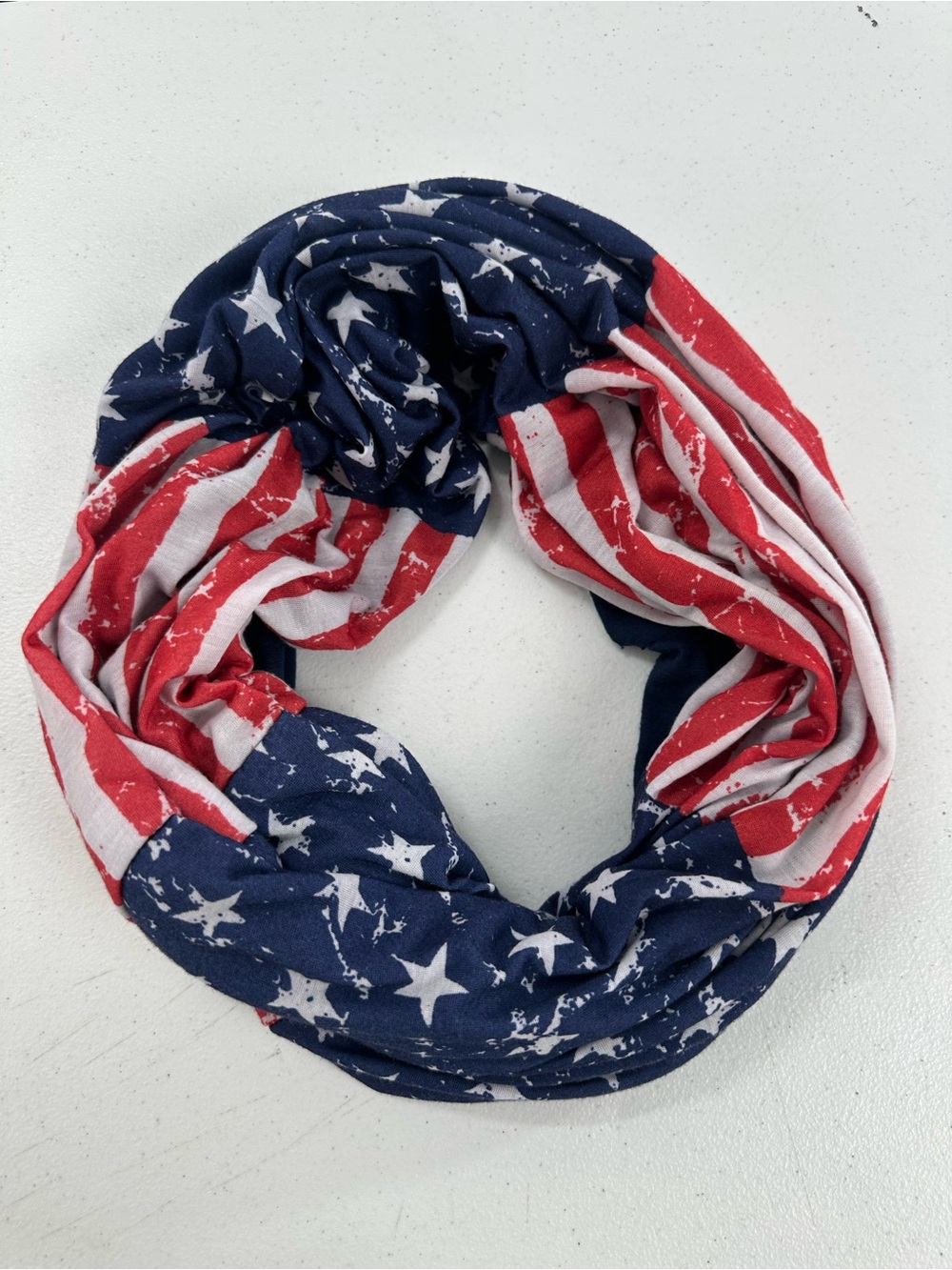 Twiggy London American Flag Patriotic Scarf Stars Stripes Americana USA OS